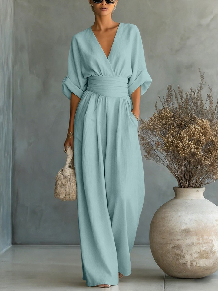 Sofia™ | Effortless V-Neck Jumpsuit