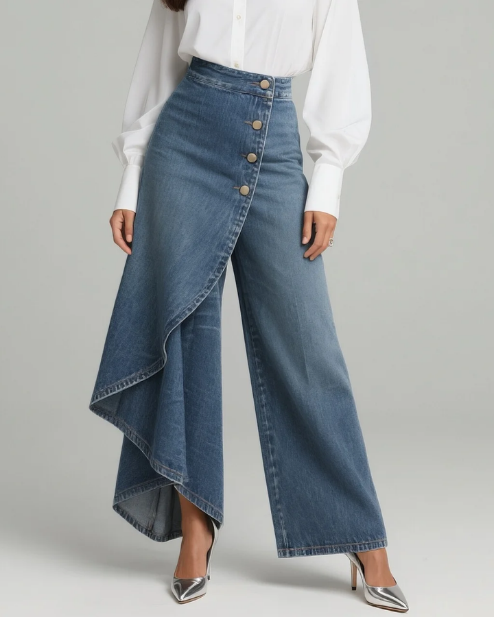 Audrey™ | Denim Wrap Trousers