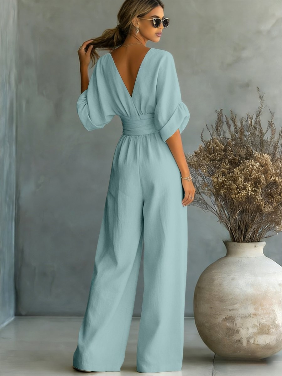 Sofia™ | Effortless V-Neck Jumpsuit