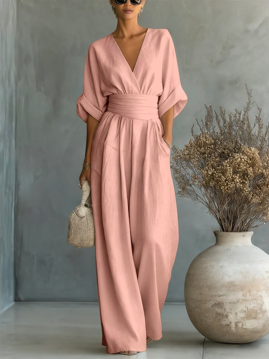 Sofia™ | Effortless V-Neck Jumpsuit