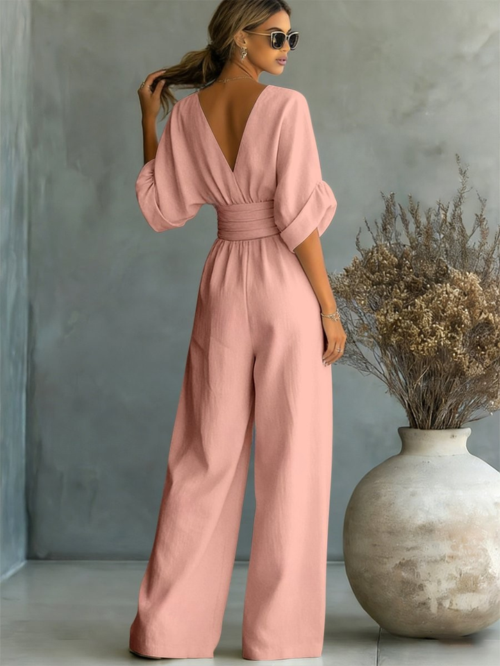 Sofia™ | Effortless V-Neck Jumpsuit