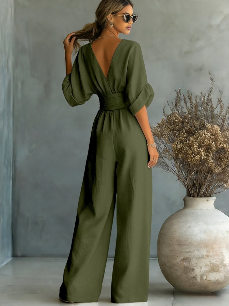 Sofia™ | Effortless V-Neck Jumpsuit