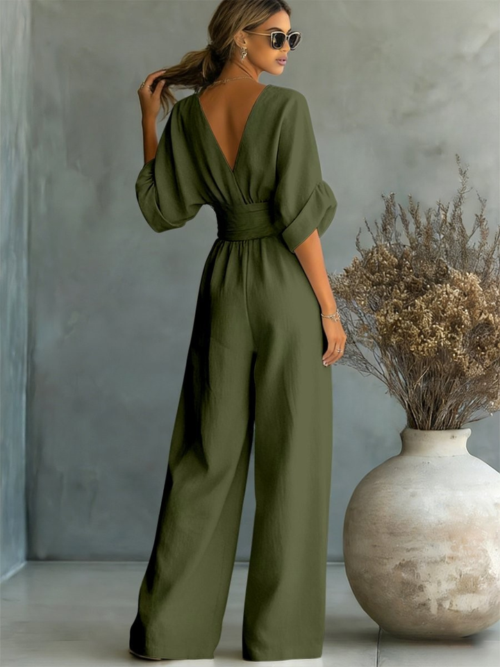 Sofia™ | Effortless V-Neck Jumpsuit