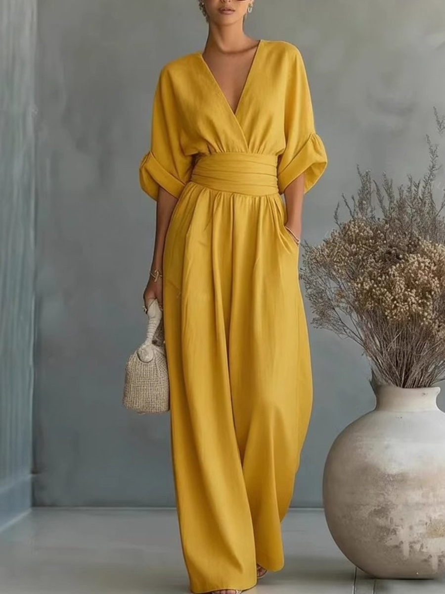 Sofia™ | Effortless V-Neck Jumpsuit