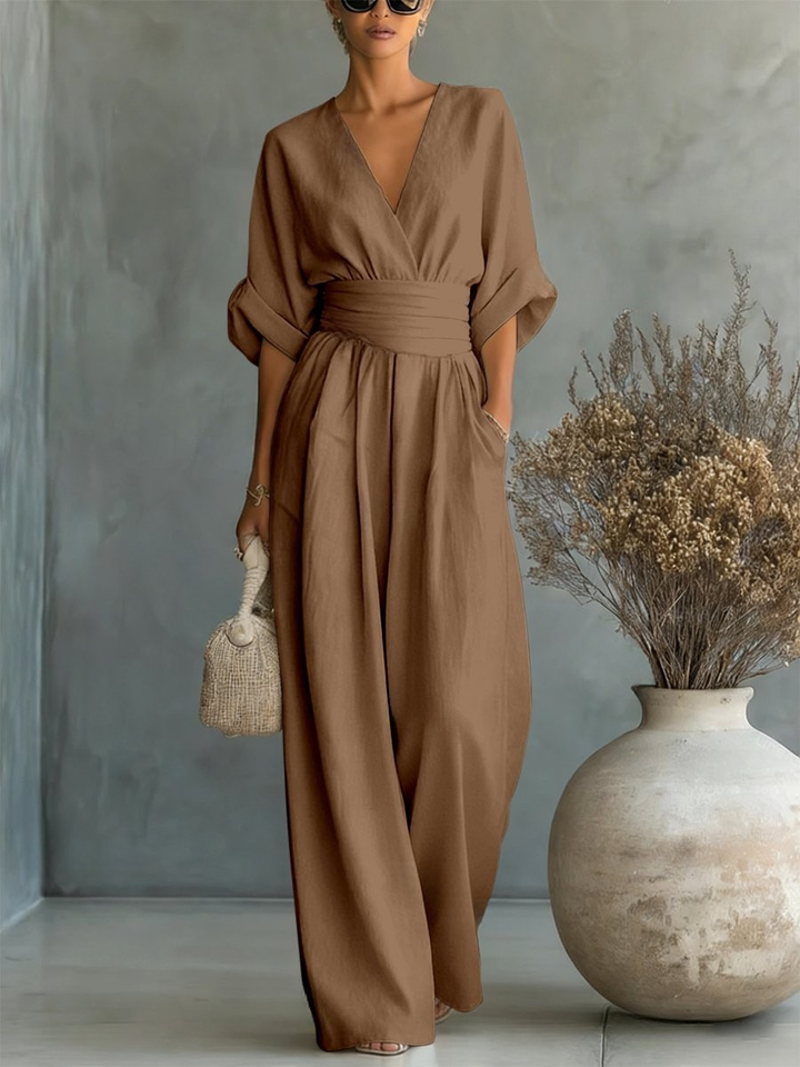 Sofia™ | Effortless V-Neck Jumpsuit