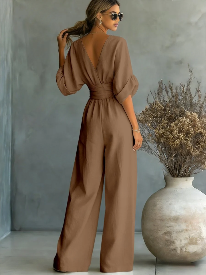 Sofia™ | Effortless V-Neck Jumpsuit