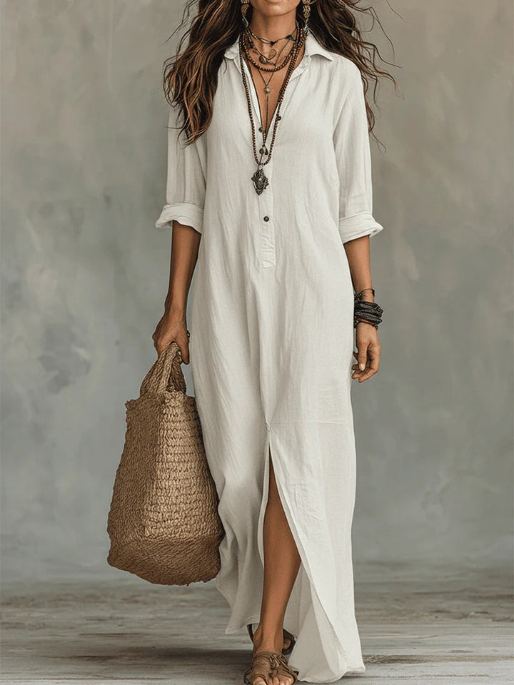 Sienna™ | Relaxed Maxi Shirt Dress