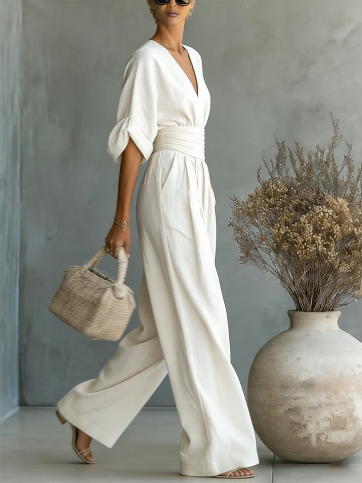 Sofia™ | Effortless V-Neck Jumpsuit