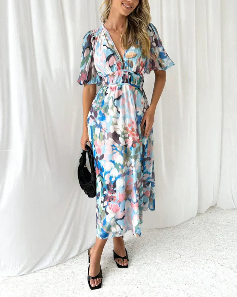 Kristin™ | Bohemian Pink Maxi Dress