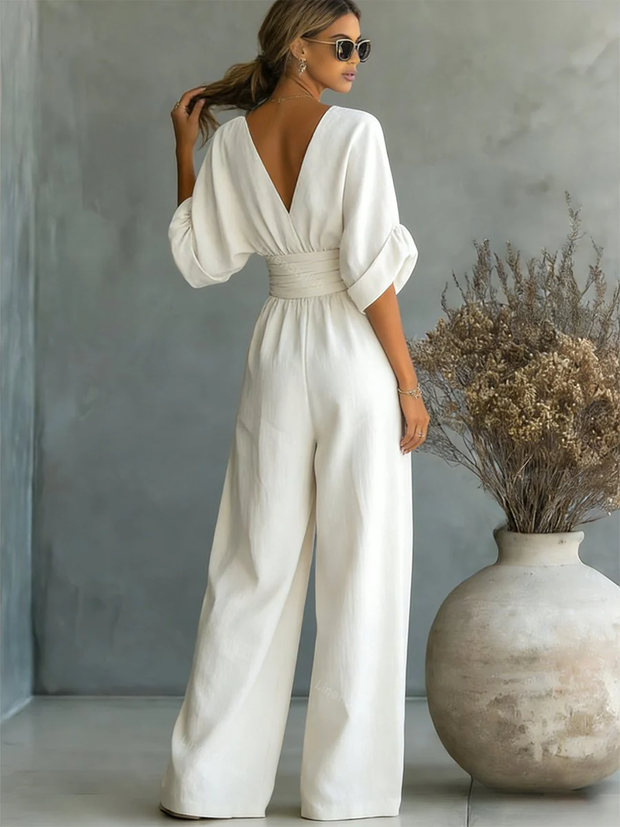 Sofia™ | Effortless V-Neck Jumpsuit