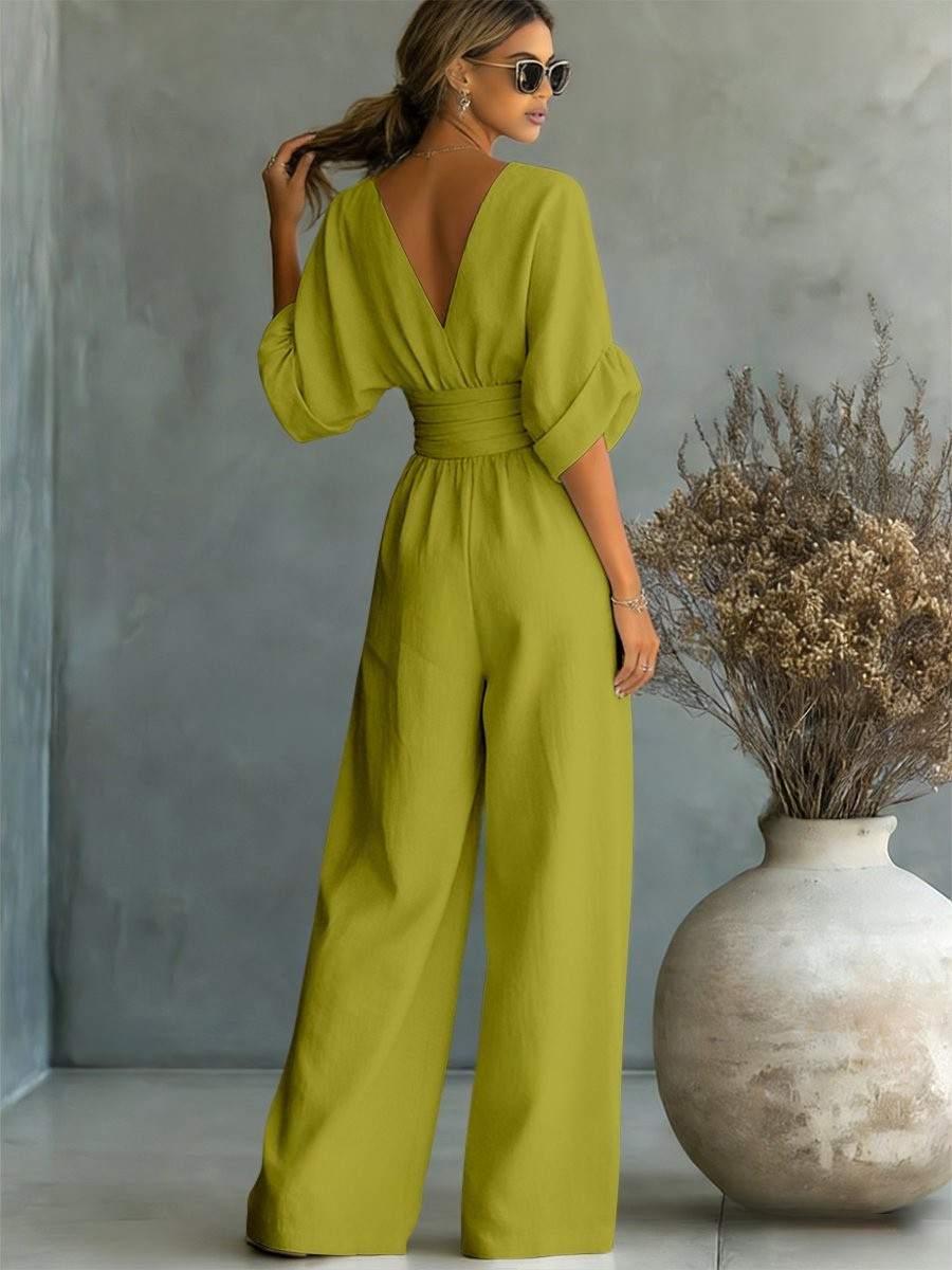 Sofia™ | Effortless V-Neck Jumpsuit