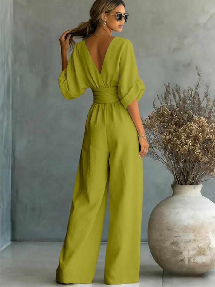 Sofia™ | Effortless V-Neck Jumpsuit
