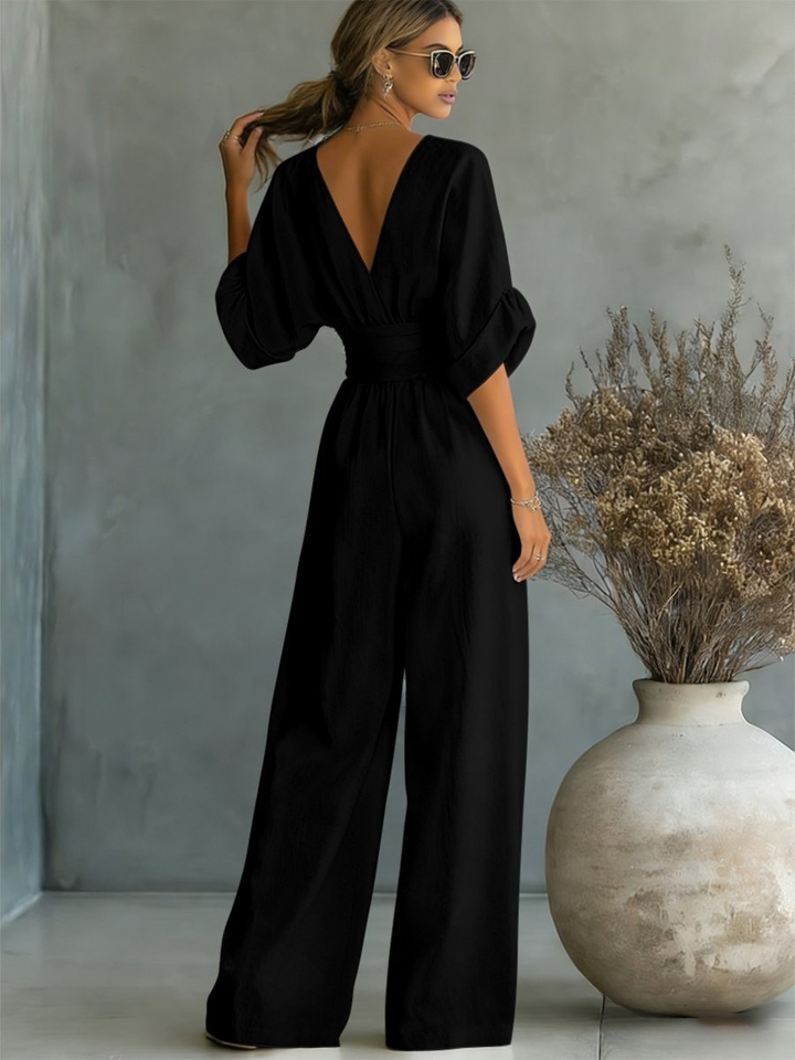 Sofia™ | Effortless V-Neck Jumpsuit