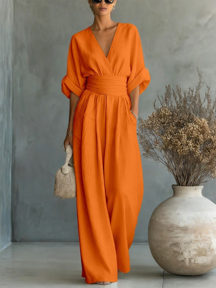 Sofia™ | Effortless V-Neck Jumpsuit
