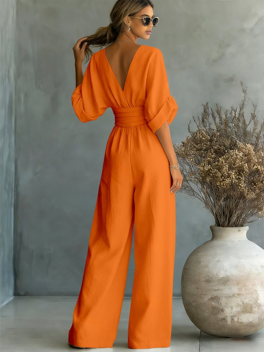 Sofia™ | Effortless V-Neck Jumpsuit