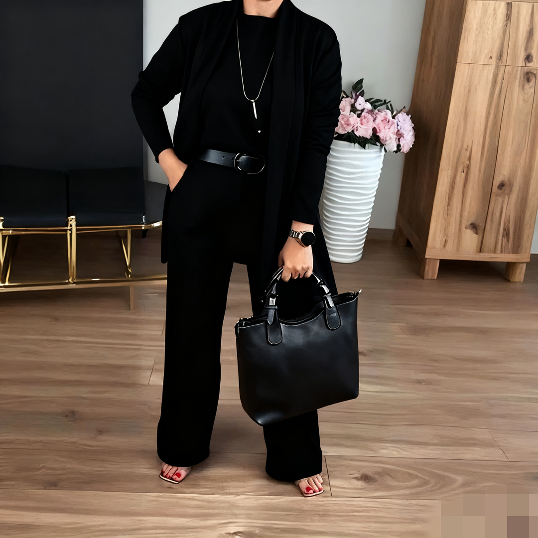 Erisandra™ | Elegant 3-Piece Long Cardigan Set