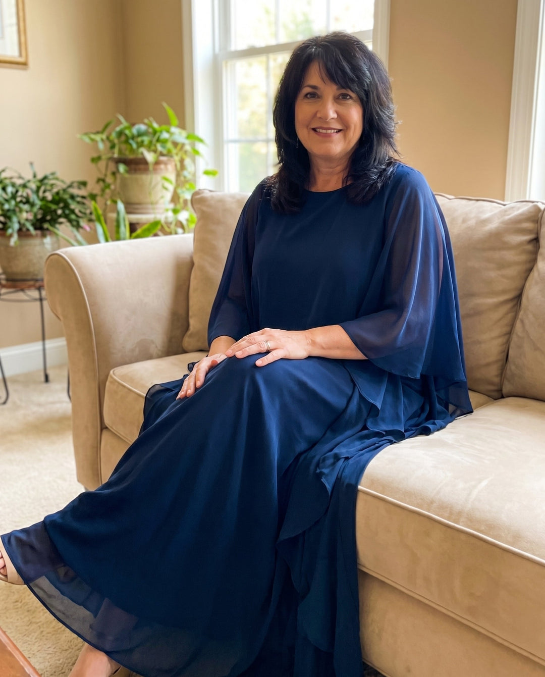 Michaela™ | Elegant Chiffon Sleeve Two-Piece Set