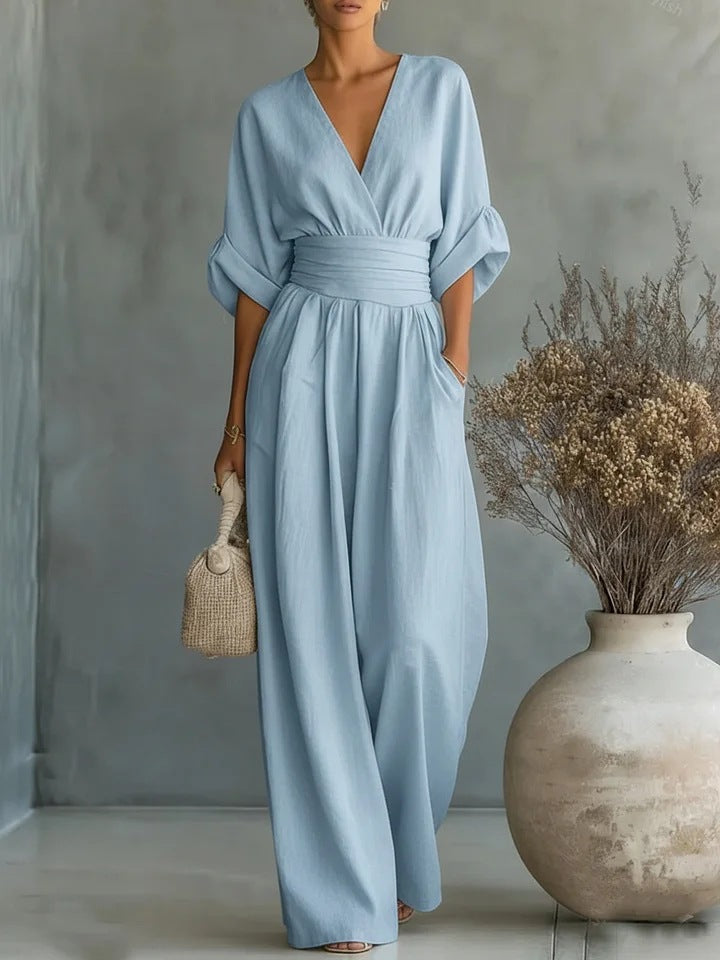 Sofia™ | Effortless V-Neck Jumpsuit