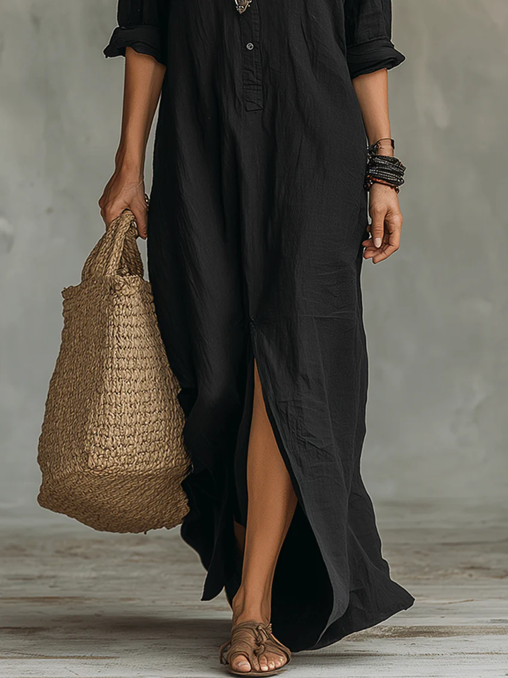 Sienna™ | Relaxed Maxi Shirt Dress
