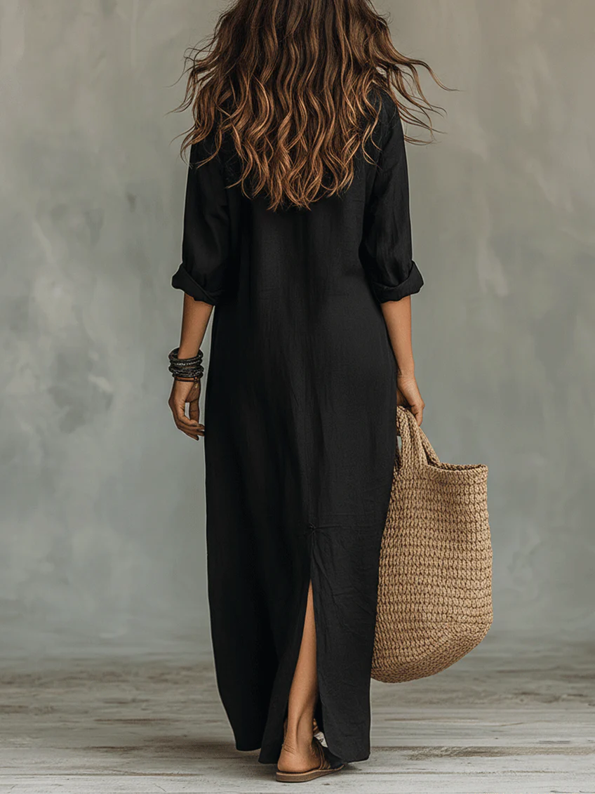 Sienna™ | Relaxed Maxi Shirt Dress