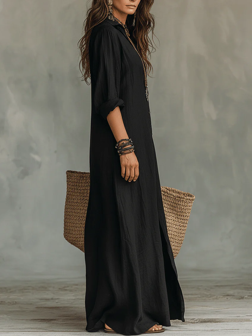 Sienna™ | Relaxed Maxi Shirt Dress