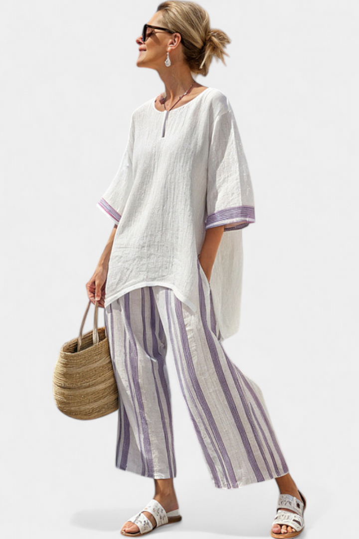 Celeste - Relaxed Blouse & Pants Set