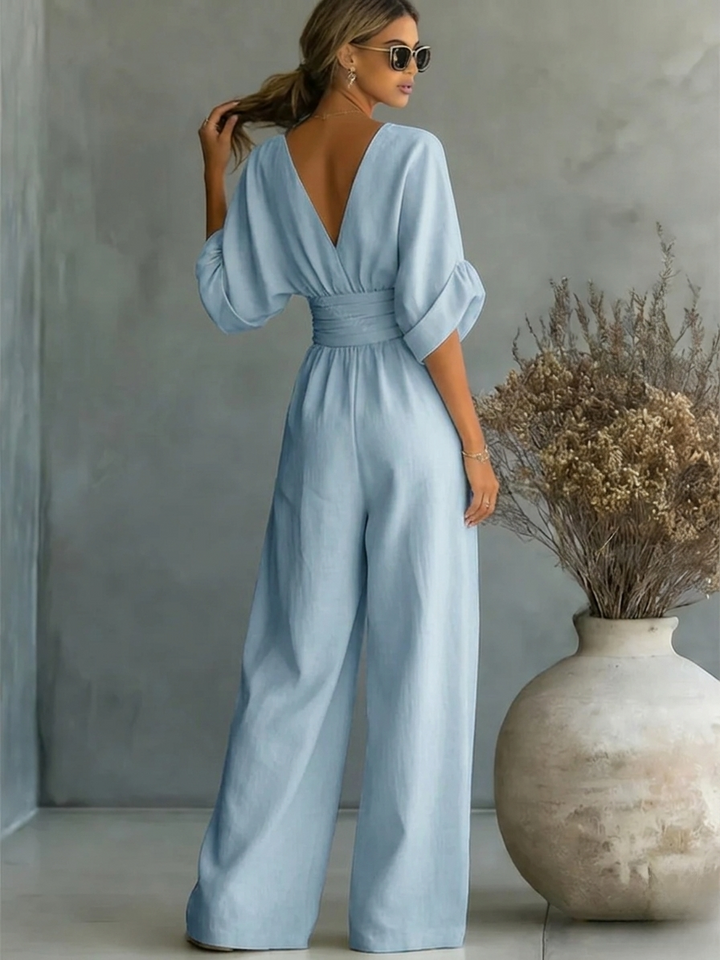 Sofia™ | Effortless V-Neck Jumpsuit