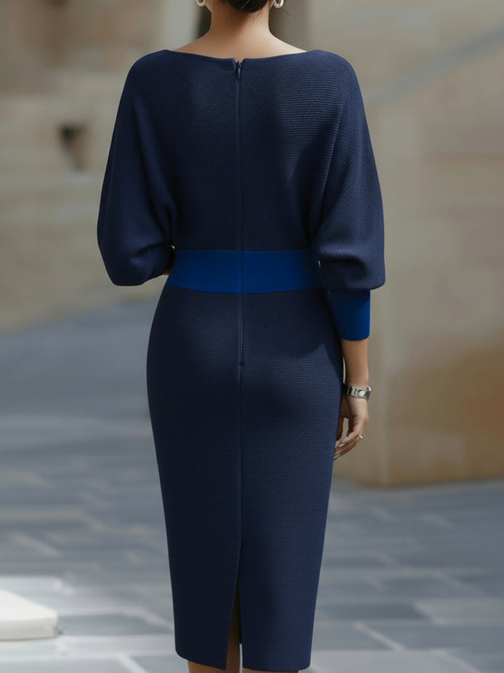 Violet & Grace | White Draped Batwing Midi Dress