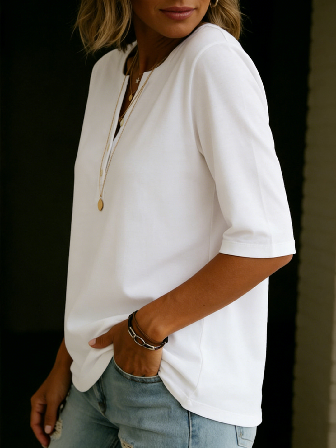 Henley™ | Comfortable Button-Neck Cotton Top