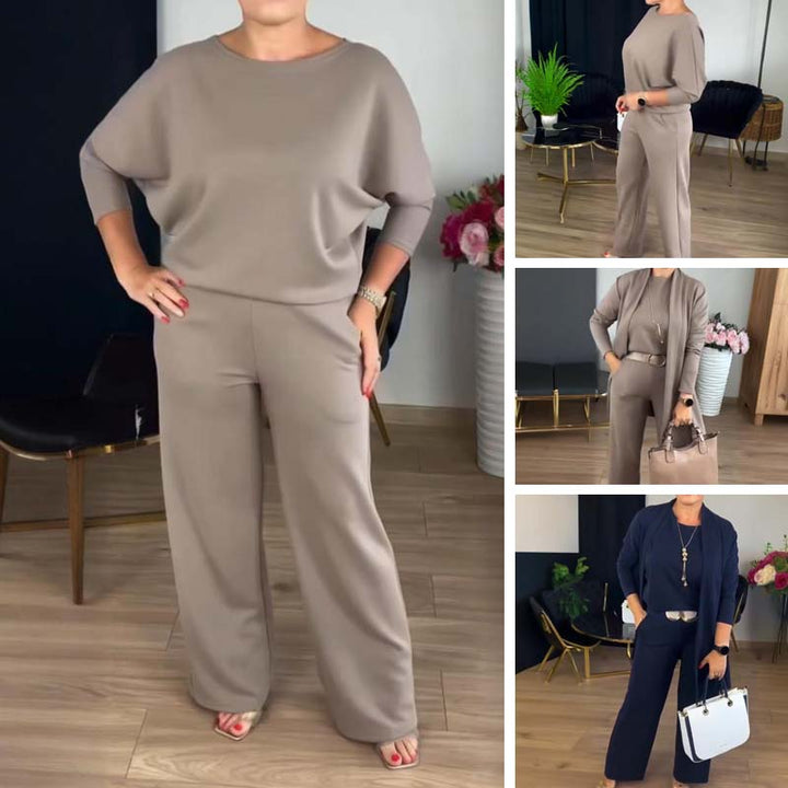 Erisandra™ | Elegant 3-Piece Long Cardigan Set