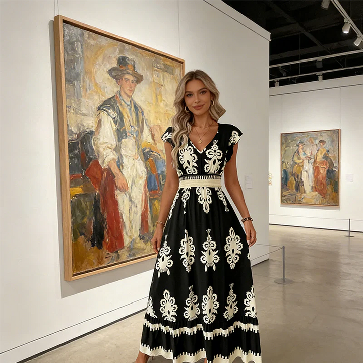 Candela | Baroque Maxi Dress