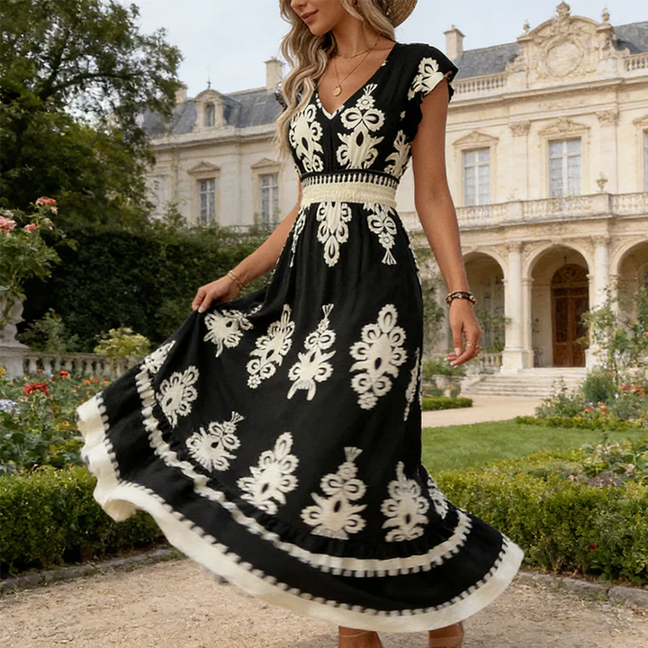 Candela | Baroque Maxi Dress