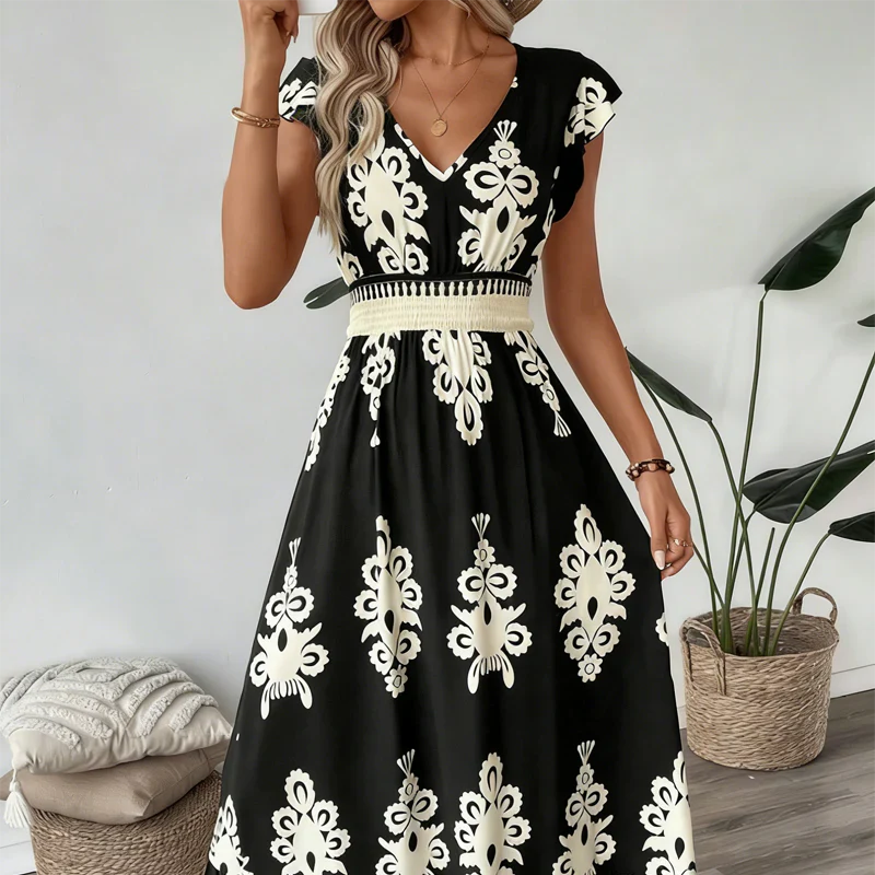 Candela | Baroque Maxi Dress