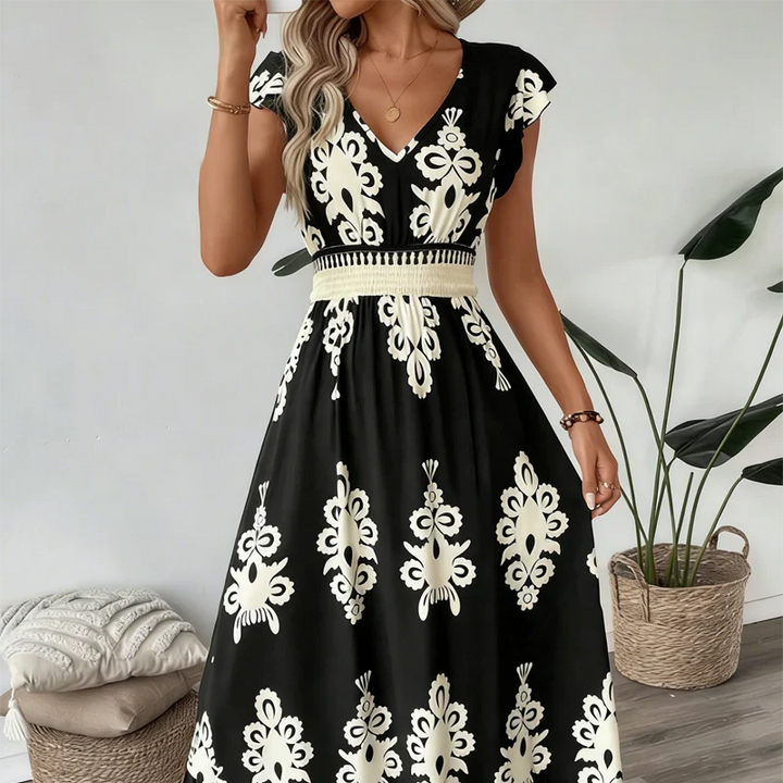 Candela | Baroque Maxi Dress